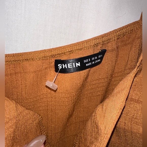 Burnt Orange/ Brown Dress w/ Tie Up Straps - Picture 6 of 9